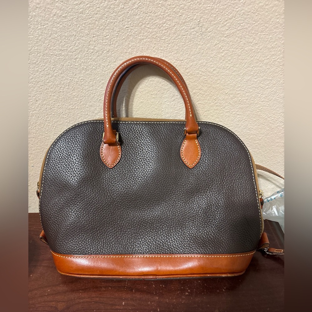 The Dooney & Bourke Darcy Black Pebbled Leather Top Handle - Picture 6 of 10